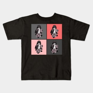 Vintage Japanese Retro Colorful Geisha Pop Art 462 Kids T-Shirt